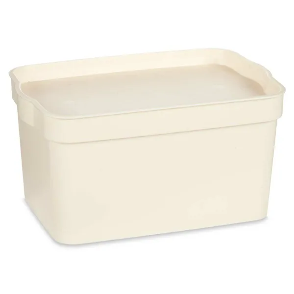 Storage Box with Lid Cream Plastic 2,3 L 13,5 x 11 x 20 cm (24 Units)