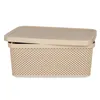 Storage Box with Lid Beige Plastic 13 L 28 x 15 x 39 cm (12 Units)