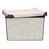 Storage Box with Lid Vibes Arrows Pink Plastic 17 L 28 x 22 x 37 cm (12 Units)