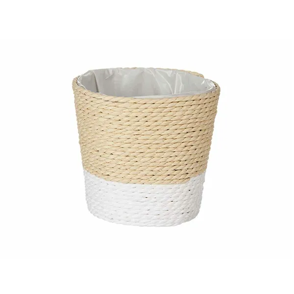 Planter White Rope Plastic 11 x 10,5 x 11 cm (24 Units)