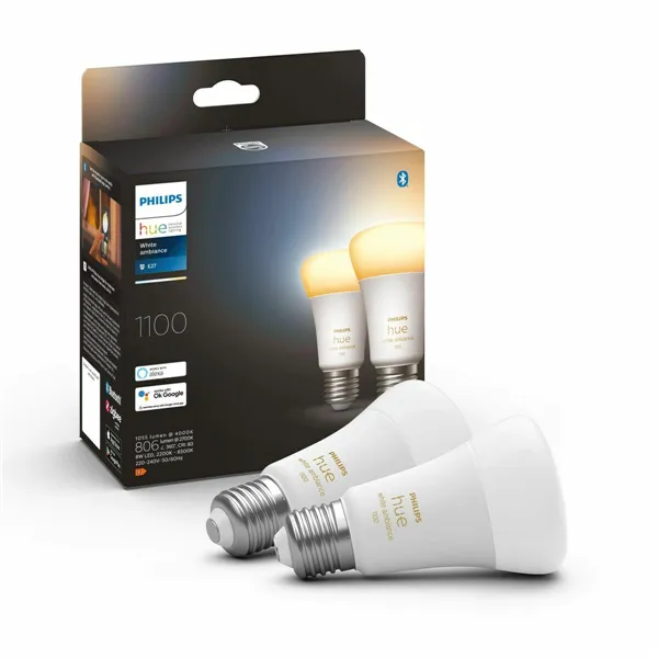 Smart Light bulb Philips Pack de 2 E27 White F E27 (2200K) (6500 K)