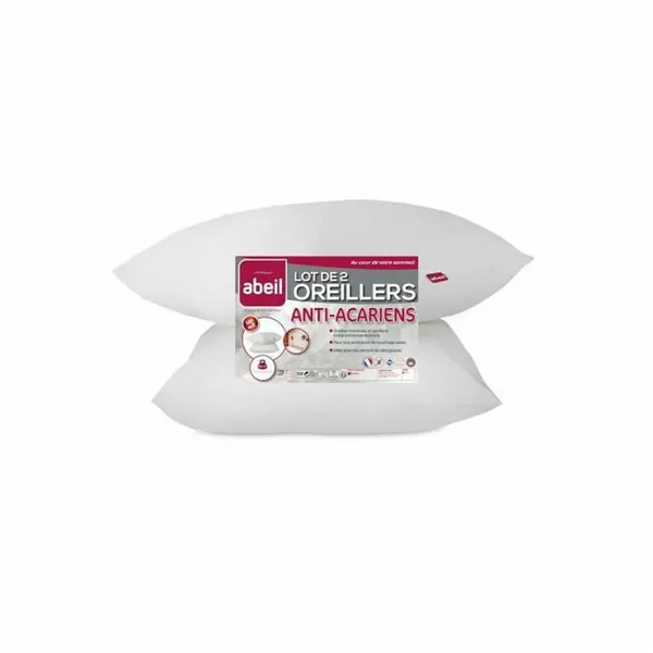 Pillow Abeil White 60 x 60 cm (2 Units)