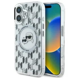 Karl Lagerfeld IML Monogram Karl & Choupette Head MagSafe - Case for iPhone 16 (transparent)