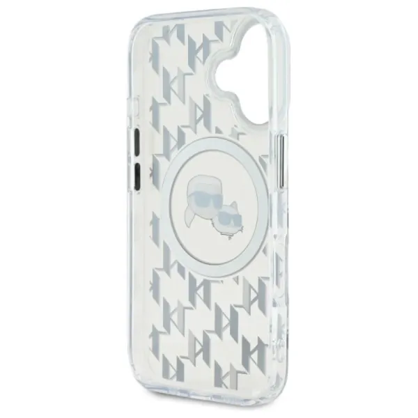 Karl Lagerfeld IML Monogram Karl & Choupette Head MagSafe - Case for iPhone 16 (transparent)