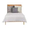 Reversible Bedspread 240 x 260 cm White Grey (6 Units)