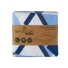 Reversible Bedspread 180 x 260 cm Blue White (6 Units)