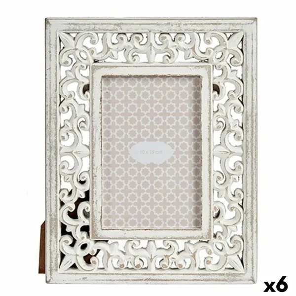 Photo frame White MDF Wood 19,6 x 24,5 x 1 cm (6 Units)