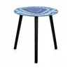 Side table Marble Blue Black Crystal 40 x 41,5 x 40 cm (4 Units)