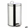 Pedal bin Silver Stainless steel Plastic 12 L (4 Units)