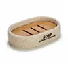 Soap dish Beige Resin 8 x 2,5 x 12,5 cm (12 Units)