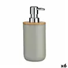 Soap Dispenser Grey Bamboo polypropylene 350 ml (6 Units)