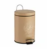 Pedal bin Tropical Bath White Beige Steel Plastic 3 L (6 Units)