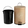 Pedal bin Tropical Bath White Beige Steel Plastic 3 L (6 Units)