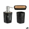 Bath Set Black Bamboo Plastic (8 Units)