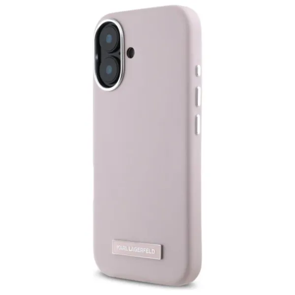 Karl Lagerfeld FW Metal Plate MagSafe - Case for iPhone 16 (pink)