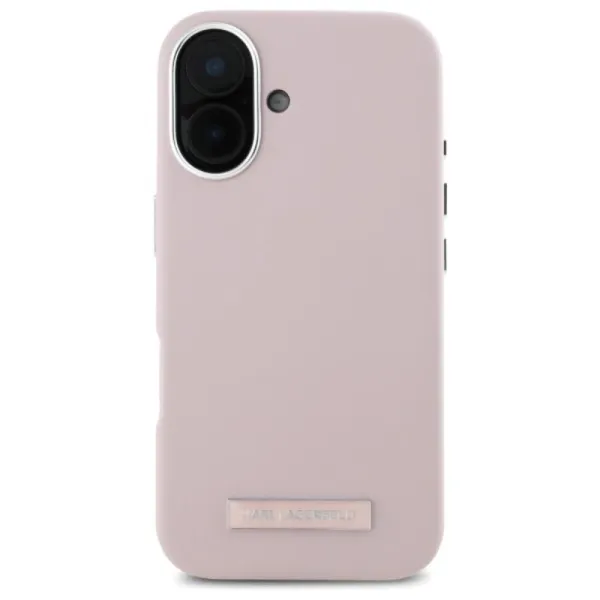 Karl Lagerfeld FW Metal Plate MagSafe - Case for iPhone 16 (pink)