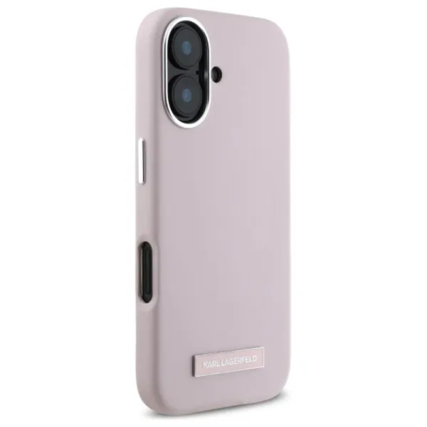 Karl Lagerfeld FW Metal Plate MagSafe - Case for iPhone 16 (pink)