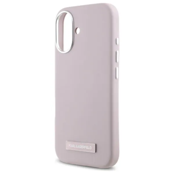 Karl Lagerfeld FW Metal Plate MagSafe - Case for iPhone 16 (pink)