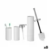 Bath Set White Plastic (8 Units)