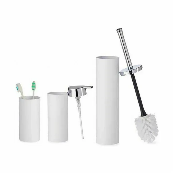 Bath Set White Plastic (8 Units)