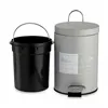 Pedal bin Beauty Products White Grey Steel Plastic 3 L (6 Units)