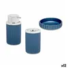 Bath Set Blue Plastic (12 Units)