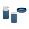 Bath Set Blue Plastic (12 Units)