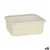 Storage Box with Lid Yellow 17 x 8 x 23,5 cm (6 Units)