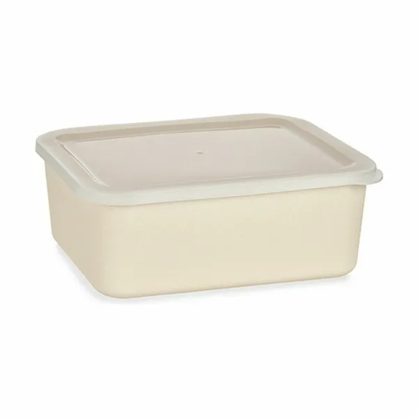 Storage Box with Lid Yellow 17 x 8 x 23,5 cm (6 Units)