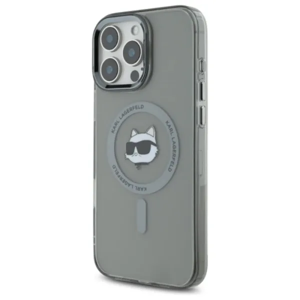 Karl Lagerfeld IML Metal Choupette Head MagSafe - Case for iPhone 16 Pro Max (black)