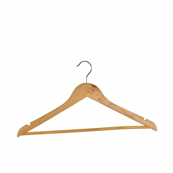 Set of Clothes Hangers Natural brown Wood 45.5 x 21,5 x 1 cm (4 Units)