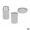 Bath Set Grey Plastic (12 Units)