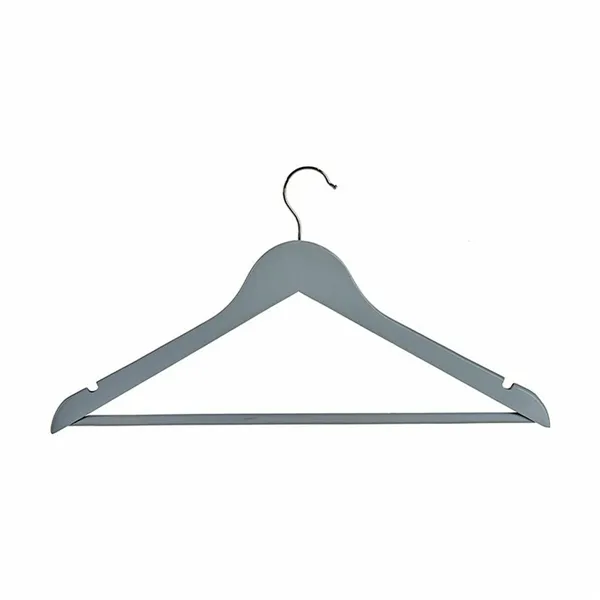 Set of Clothes Hangers Grey Wood (24 Units)