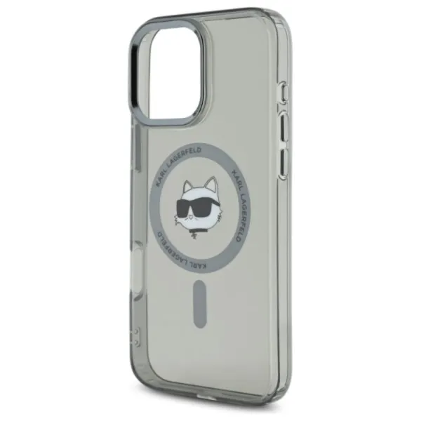 Karl Lagerfeld IML Metal Choupette Head MagSafe - Case for iPhone 16 Pro Max (black)