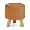 Pouffe Brown Cork MDF Wood 28 x 28 x 28 cm (4 Units)