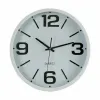 Wall Clock White Black Crystal Plastic 40 x 5 x 40 cm (6 Units)