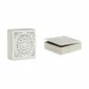 Decorative box White Wood 22 x 7,5 x 22 cm (4 Units)