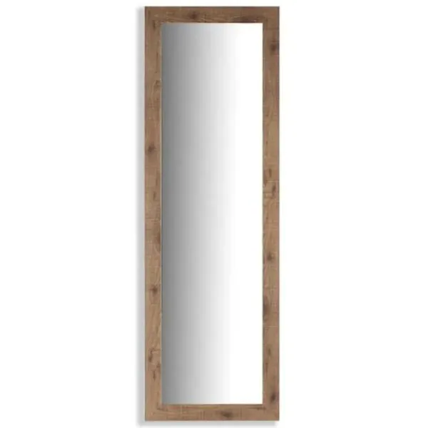 Wall mirror Brown Wood Glass 40 ,5 x 130,5 x 1,5 cm (2 Units)