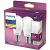 LED lamp Philips Classic Standard 60 W White E E27 (2700 K) (2 Units)