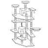 Multi-level cat house Springos PA1045 203 cm