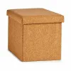 Decorative box Foldable Brown Cork MDF Wood 31 x 31 x 31 cm (4 Units)