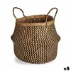 Decorative basket Brown Black Rushes 15 L 40 x 54 x 40 cm (8 Units)