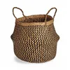 Decorative basket Brown Black Rushes 15 L 40 x 54 x 40 cm (8 Units)