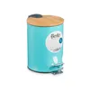 Rubbish bin Blue Metal Bamboo 3 L (4 Units)