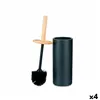 Toilet Brush Black Wood Resin 10,2 x 38 x 10,2 cm (4 Units)