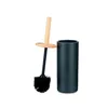 Toilet Brush Black Wood Resin 10,2 x 38 x 10,2 cm (4 Units)