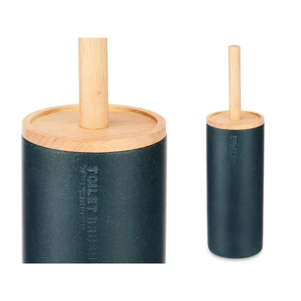 Toilet Brush Black Wood Resin 10,2 x 38 x 10,2 cm (4 Units)