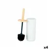 Toilet Brush White Wood Resin 10,2 x 38 x 10,2 cm (4 Units)