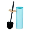 Toilet Brush Blue Metal Bamboo Plastic 9,5 X 27 X 9,5 cm (6 Units)