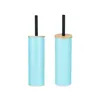 Toilet Brush Blue Metal Bamboo Plastic 9,5 X 27 X 9,5 cm (6 Units)